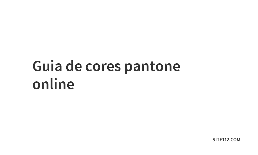 Guia De Cores Pantone Online Site 112
